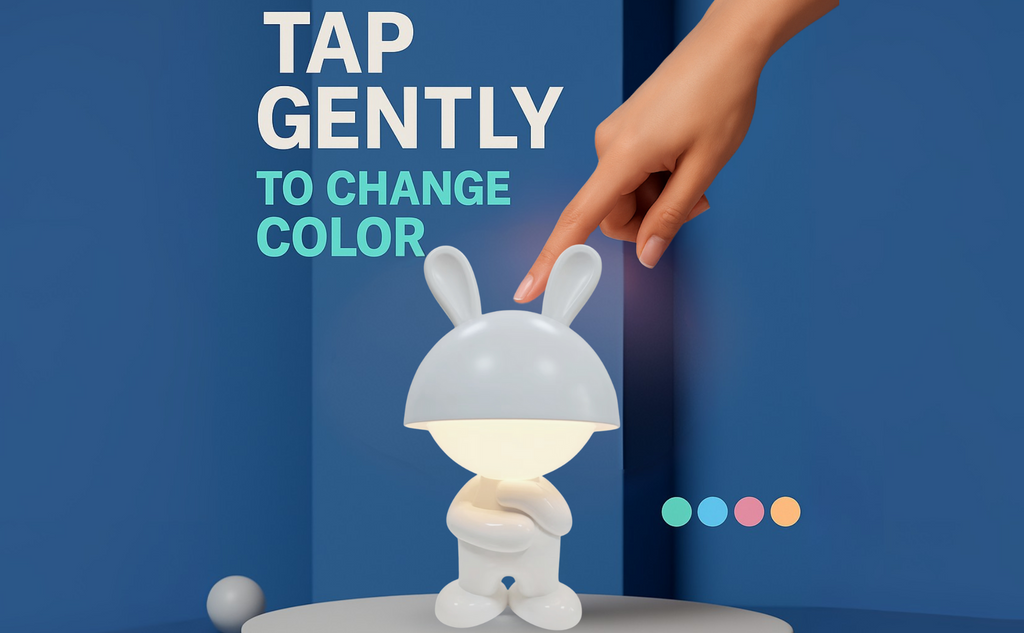 White Bunny – Rechargeable Night Light with White Noise