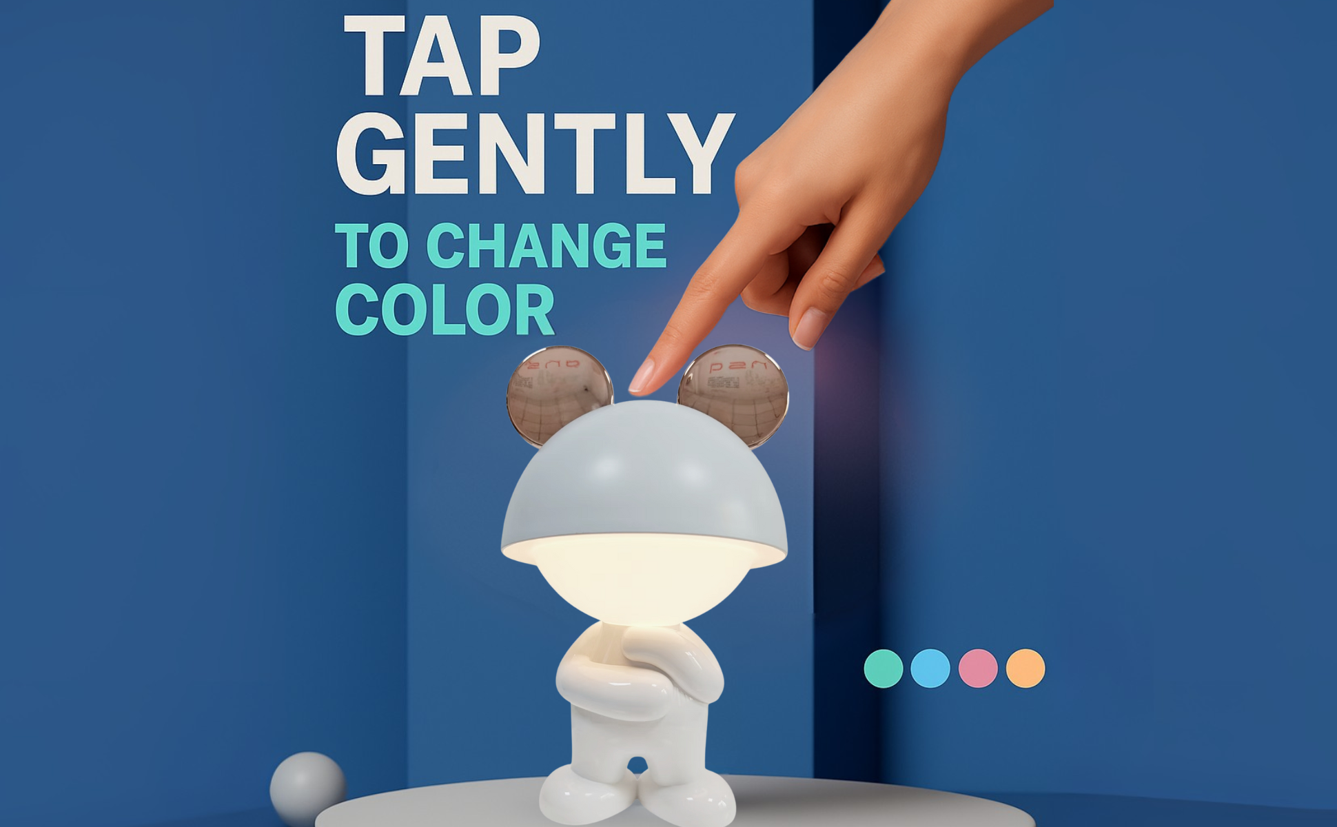 Copper Mousie – Rechargeable Night Light with White Noise (App-Free)
