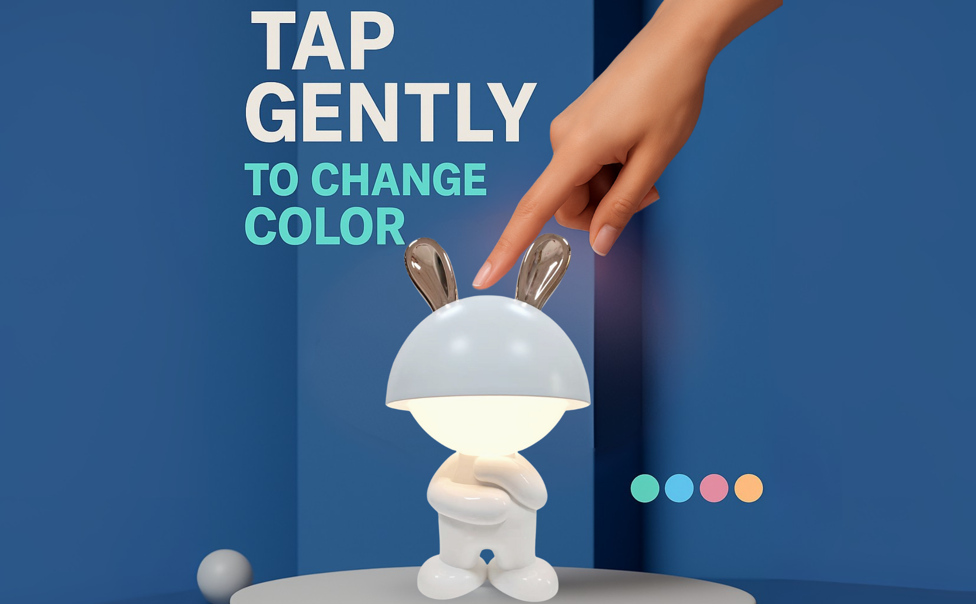 Copper Bunny – Rechargeable Night Light with White Noise
