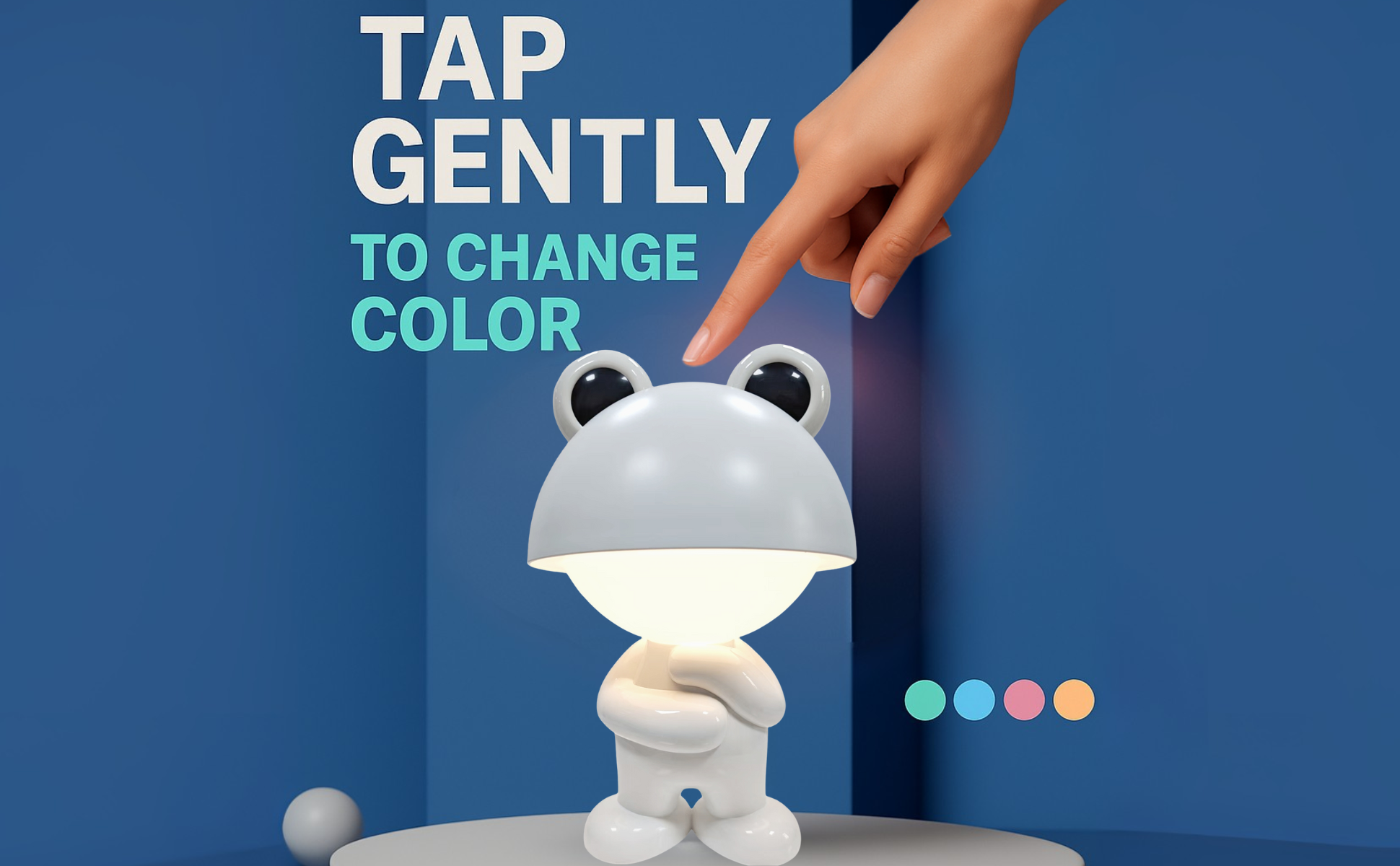 White Froggy – Rechargeable Night Light with White Noise (App-Free)